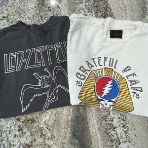 2 super soft band tees! Grateful Dead & Zeppelin